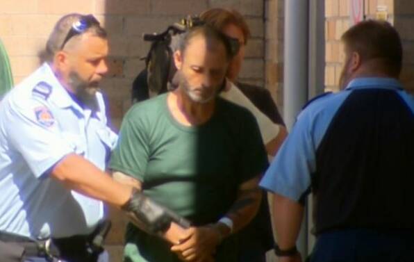 Anthony Sampieri (centre) is accused of raping a 7-year-old girl in the bathroom of a Kogarah dance studio in November 2018. Picture: 9News