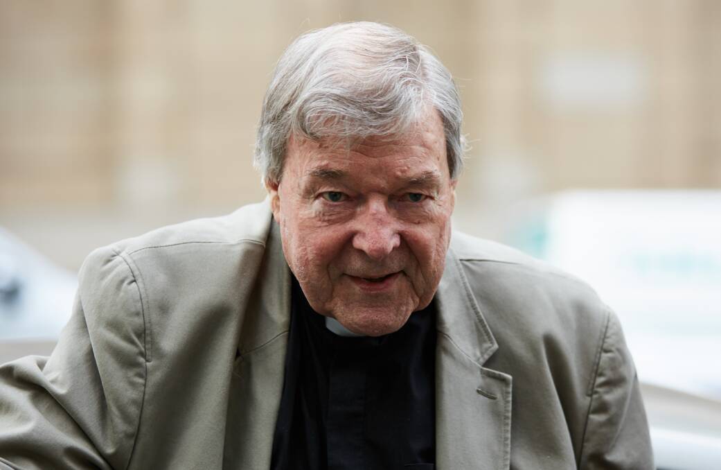 George Pell arriving at court today. Picture: Erik Anderson, AAP