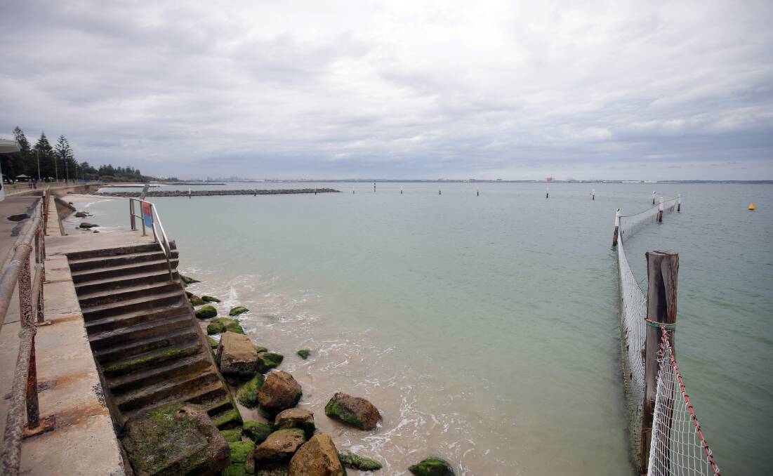 Swimmers impacted: Ramsgate baths beach has disappeared as a result of erosion blamed on dredging. Picture: Chris Lane