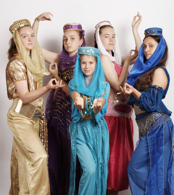 Colourful costumes: Members of the Royals Cast for the upcoming production of Disney Aladdin Jr being presented by the Regals Musical Society.