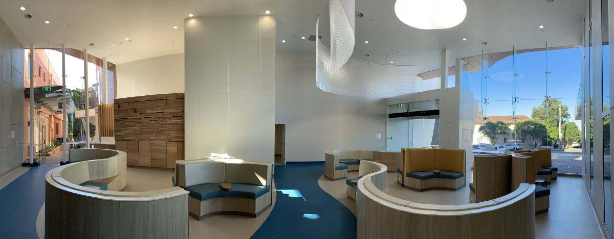 The waiting area for the new cancer care centre is much larger to provide a level of privacy not previously experienced.