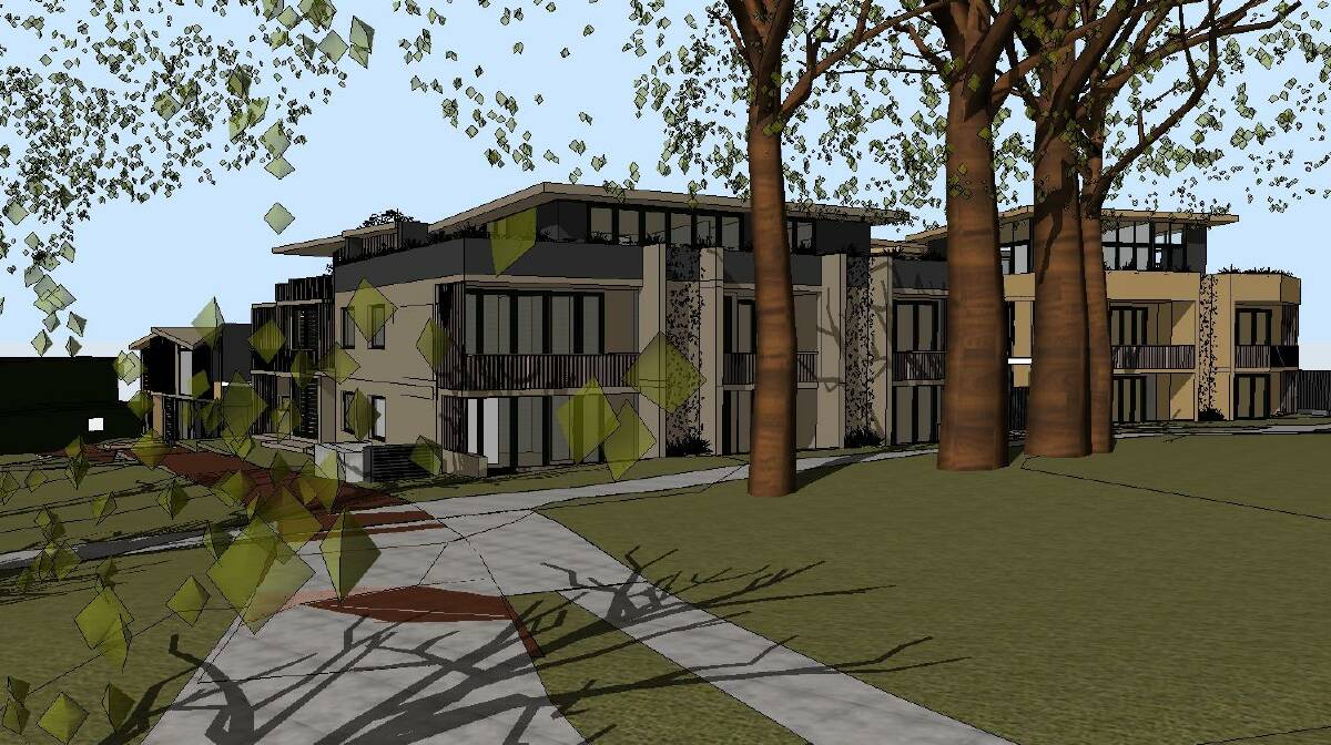 Artist's impression in revised architectural plans of some of the proposed new homes. Picture: DA