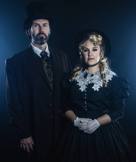 Andrew Symes (Jean Val John) and Rebecca Carter (Cossette) from the Miranda Musical Society's production of Les Miserables. Picture: Supplied
