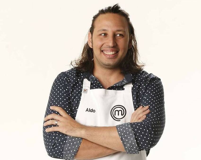 Rallying his team: Aldo Ortado had a standout performance in the team challenge on Masterchef last night. Picture: Network Ten
