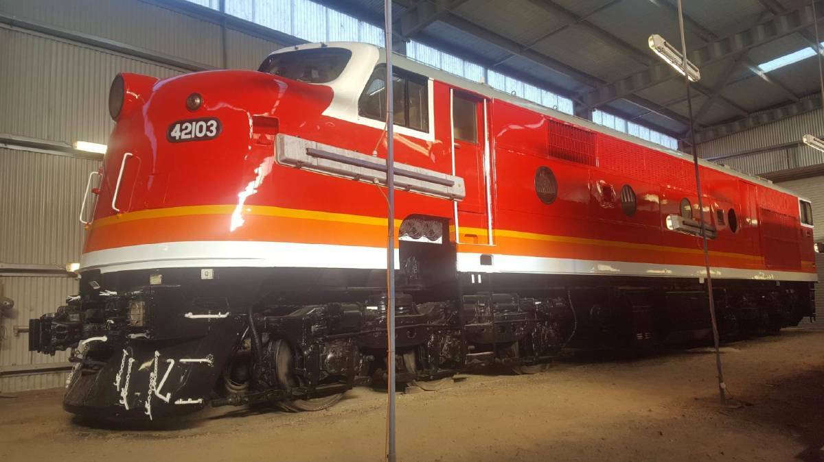 Newly restored to the classic “candy” colour scheme from the 1980s, the 42103 'Chumster' locomotive.