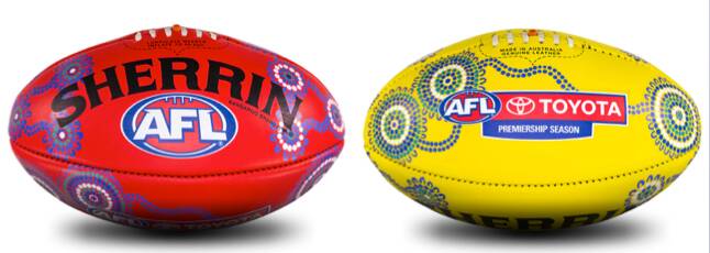 Cronulla artist designs Sherrin matchball for AFL Indigenous round