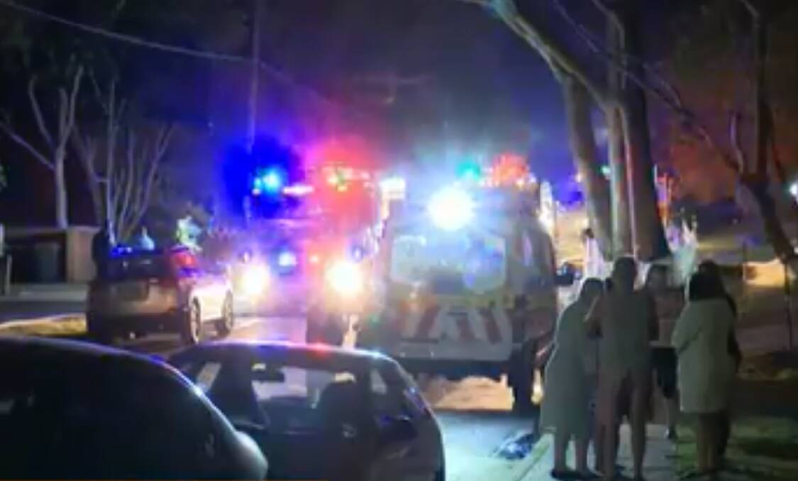 A number of Gymea residents had to be evacuated in the early hours of the morning as a precaution following a fire in an underground carpark. Pictures: 9News