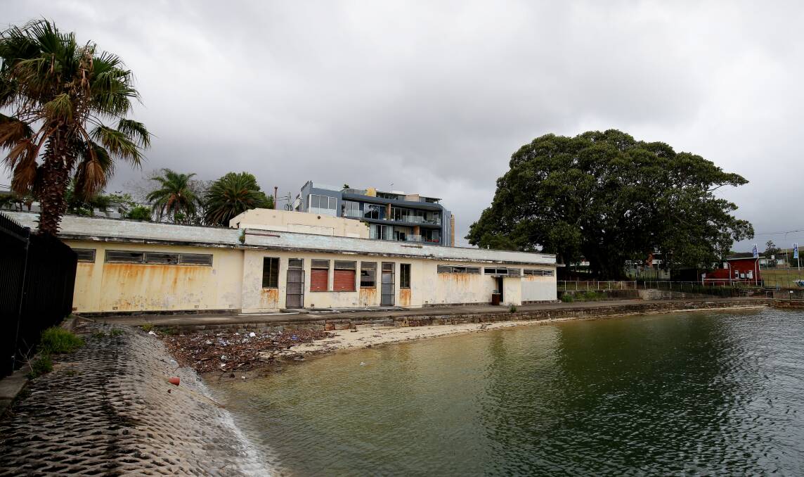 Future uncertain: The Sans Souci Bathers Pavilion was fenced-off in February in the interests of public safety. Picture: Chris Lane