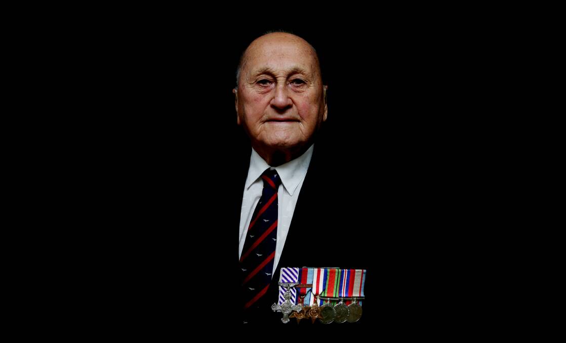 WWII hero: The Royal Australian Air Force conducted a flypast over Sutherland Shire  to salute Eric Barton who passed away on February 28 aged 95.