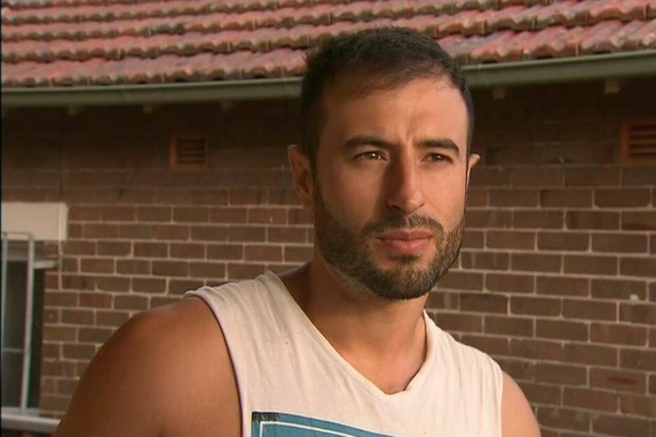 Stabbing witness: This neighbour said the woman was bleeding and crying out for help when he found her. Picture: ABC NEWS