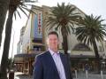 Cinema saviour: Damian Keogh, a Cronulla resident, announcing plans by Hoyts to spend $6 million upgrading the Cronulla cinema.