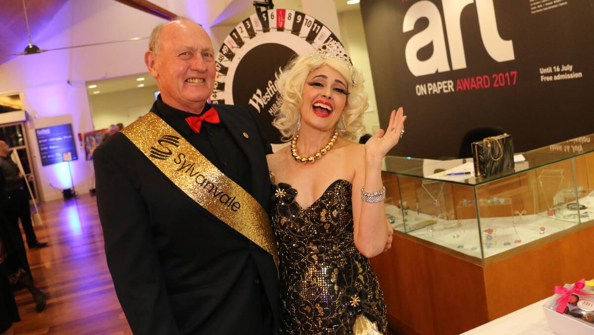 Platinum celebration: Ken Warburton, son of one of Sylvanvale's founding families, and Miss Goldy Sparkles.