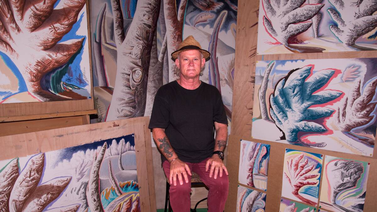Artist Robert Ewing in his Pinjarra studio in Western Australia. Picture: ewingarts.com.au