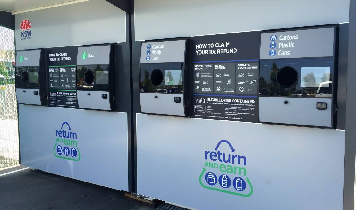Slow start: There are no reverse vending machines at present in southern Sydney, but they are set to be rolled out across NSW.