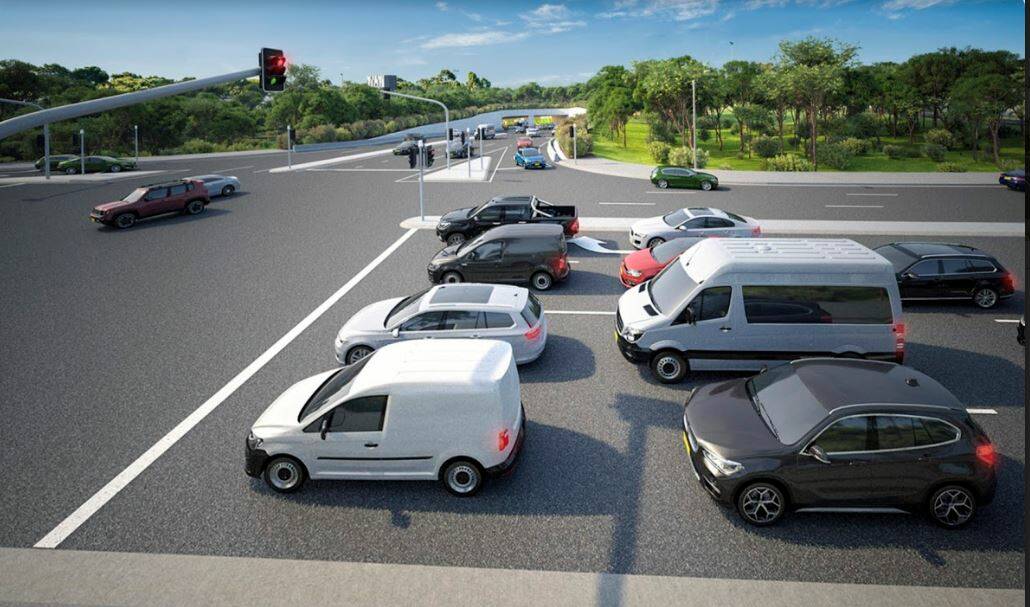 Artist’s impression of the F6-President Avenue interchange. Picture: supplied
