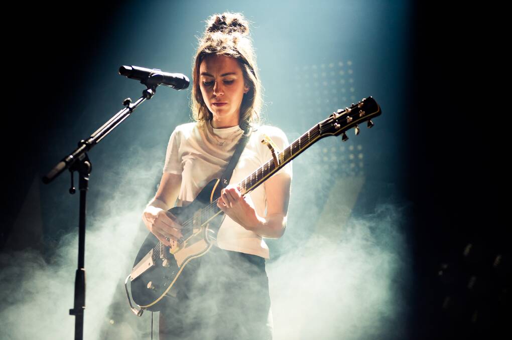 Amy Shark live at the Forum in Melbourne. Picture: Ian Laidlaw.

