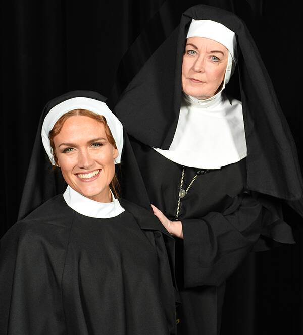 Lauren Eade as Maria and Dale Selsby as Mother Abbess.