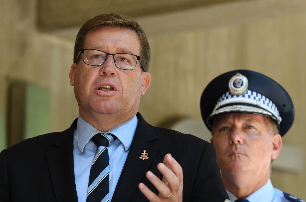 "More could've been done": Police Minister Troy Grant (left) and Police Commissioner Mick Fuller. Picture: Dean Lewins, AAP 