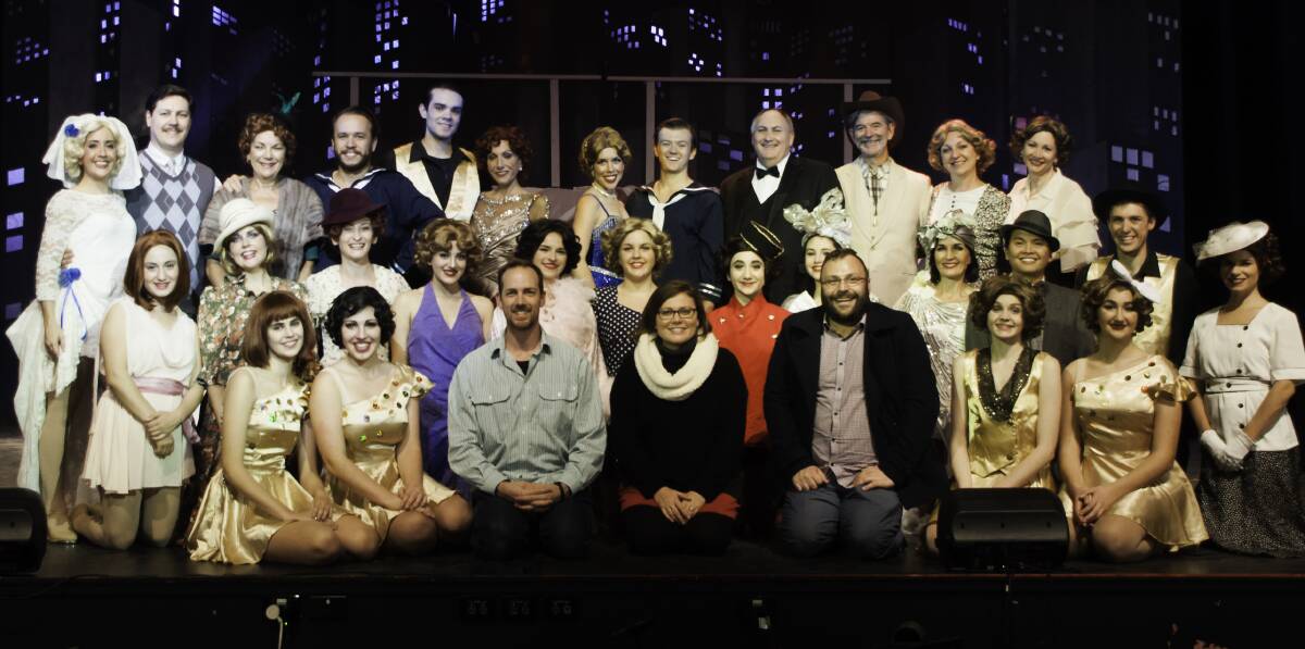 Broadway beckons: Regals Musical Society's cast and crew for the production of 42nd Street. Picture: Julia Farleigh