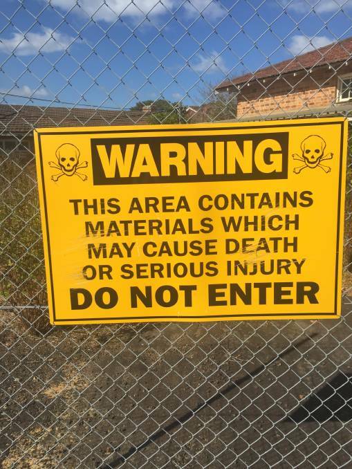  Warning: The signage outside the building. Picture: NSW Health