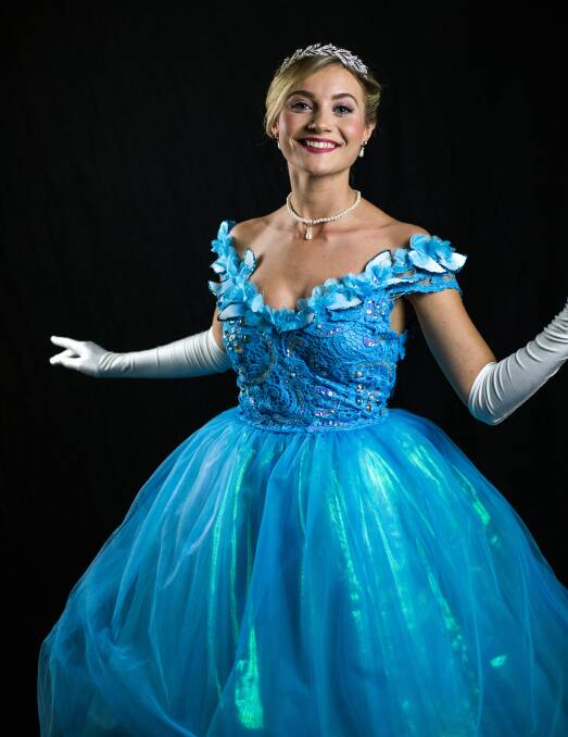 If the shoe fits: When the clock begins to strike midnight Cinderella, played by Lauren Lofberg, beats a hasty retreat and leaves a glass slipper in her wake. 
