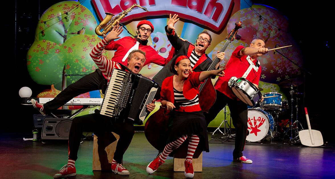 Family favourite: ARIA-nominated Best Childrens Act Lah-Lah's Big Live Band will bring their The Stripy Sock Club Live Show to Menai as part of their national tour. 