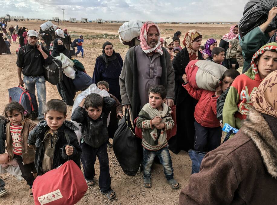Crisis: A still from Ai Weiwei's film showing refugees on the Jordanian-Syrian border.
