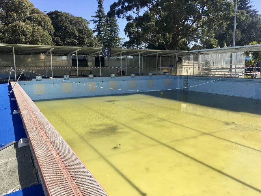 Sorry state: A recent photo of the Carss Park pool sent to the Leader last week.
