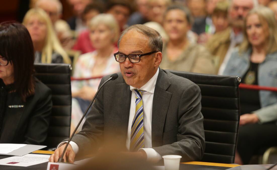 Dr Kiran Phadke at the parliamentary enquiry in March last year. Picture: Chris Lane

