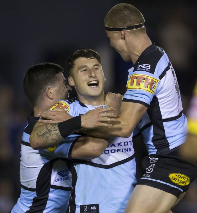 Bronson Xerri has high hopes for his Sharks this season after the round 20 win over Souths. Pictures: AAP