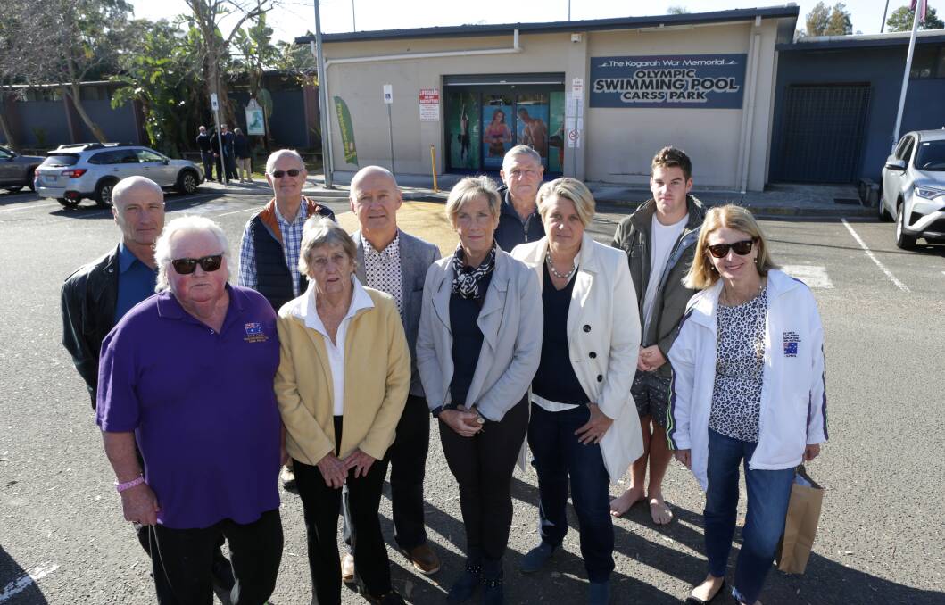 Future uncertain: Dick Caine and Olympian Michelle Ford are among a group of supporters rallying to save the pool at Carss Park.