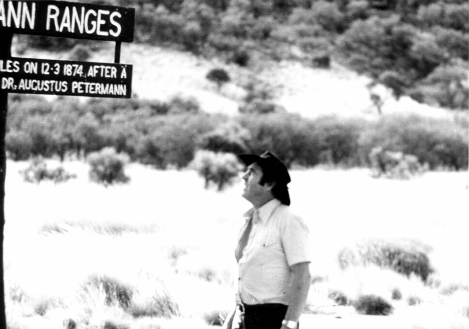 Bert Bolton in the outback in 1980.