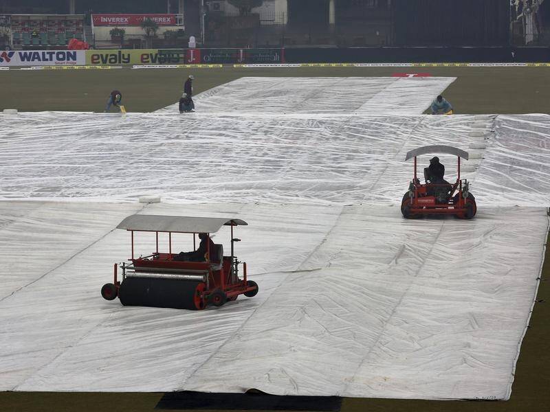 Game 3 of the T20 series between Pakistan and Bangladesh was abandoned due to rain in Lahore.