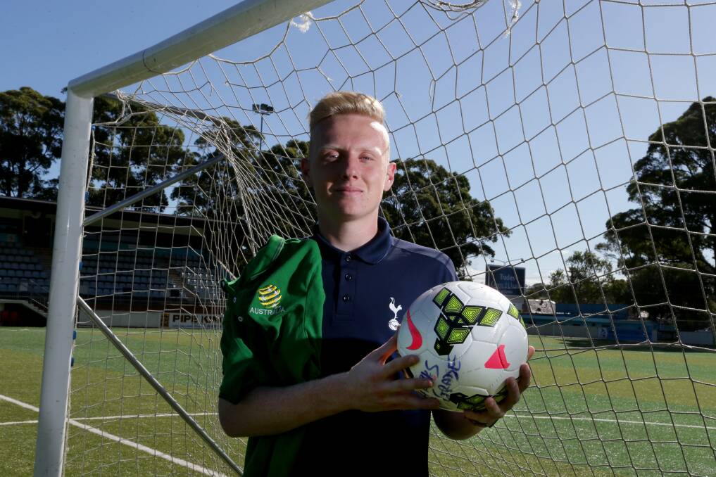 Dreaming big: Bangor's Tom Glover is turning heads with English giants Tottenham Hotspur and the Young Socceroos. Picture: Jane Dyson