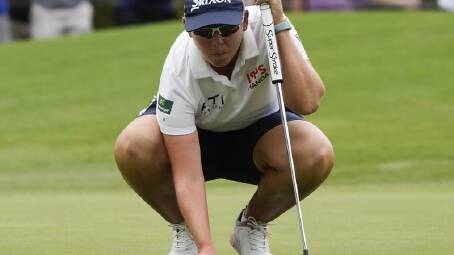 Ashleigh Buhai surged to the lead during the third round of the Women's Australian Open. (AP PHOTO)