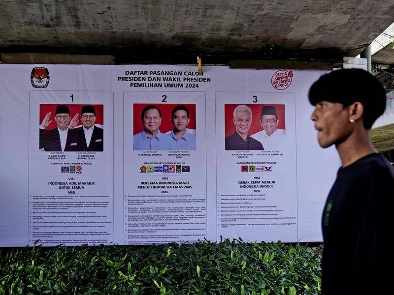 The top presidential contenders are Anies Baswedan, Prabowo Subianto and Ganjar Pranowo. (AP PHOTO)