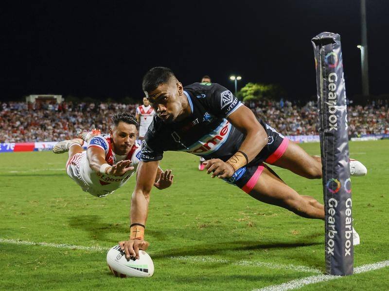 Cronulla have earned derby bragging rights by thrashing NRL neighbours St George Illawarra 40-8. (Mark Evans/AAP PHOTOS)
