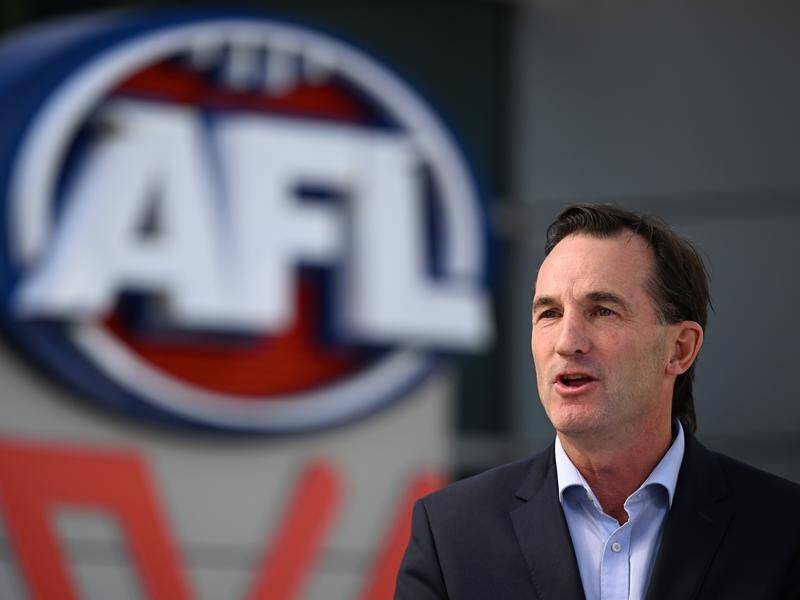 AFL chief executive Andrew Dillon has addressed allegations of secret illicit-drug testing. (Joel Carrett/AAP PHOTOS)