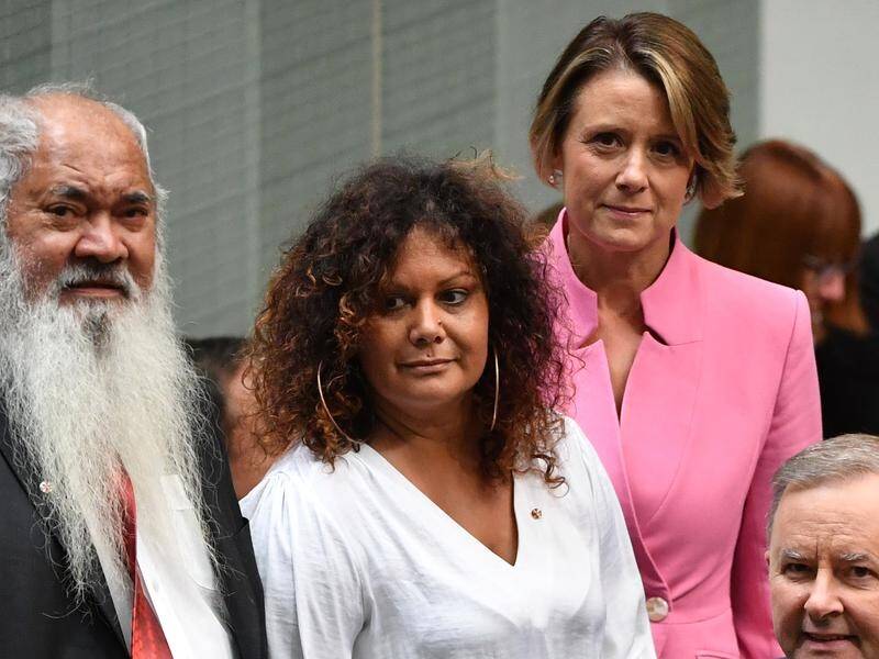 Malarndirri McCarthy (C) is one of four Labor politicians who are being tested for the coronavirus.