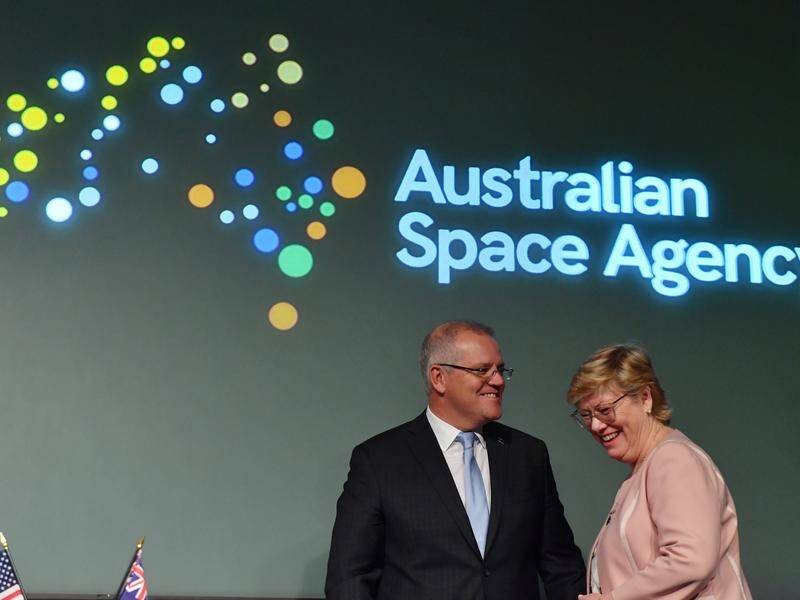 Australian Space Agency CEO Megan Clark (R) believes it can triple in size by 2030.