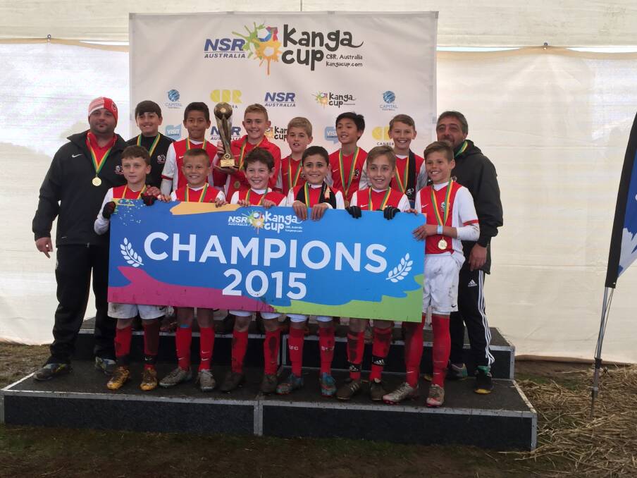 Champions: St George FC's Kanga Cup-winning under-11s team. Picture: Angela Rossello