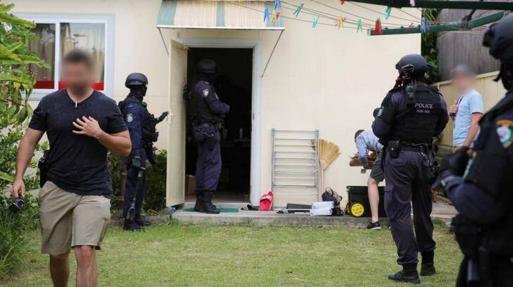 Police searched homes across Sydney on Wednesday.  Photo: NSW Police