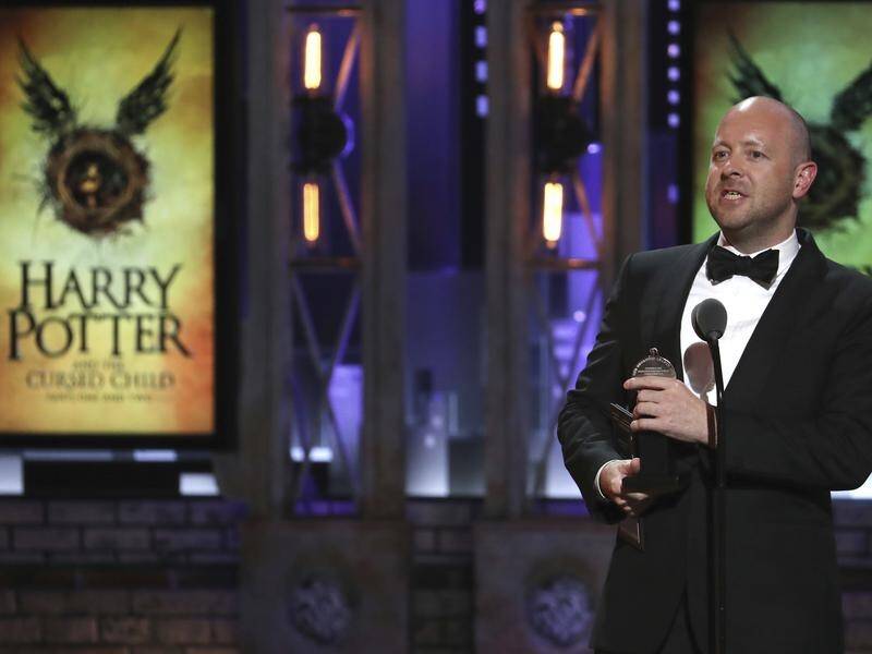 John Tiffany accepts the Tony award for best direction for Harry Potter and the Cursed Child.