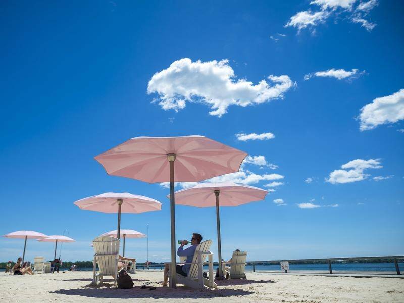 Canadians have headed to the beach as temperatures soar.