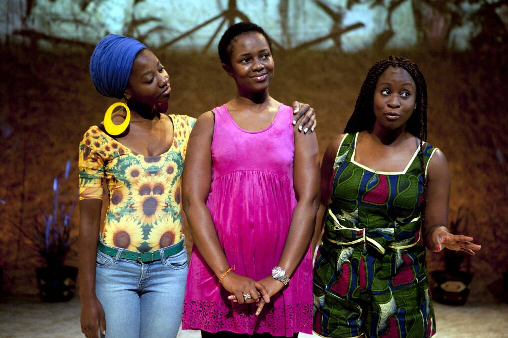 Common cause: Aminata Conteh-Biger (centre) with Tariro Mavondo (left) and Effie Nkrumah. Picture: Lisa Tomasetti