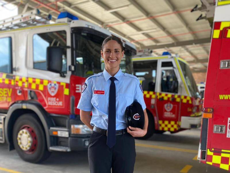 GWS defender Louise Stephenson is juggling AFLW duties with work at Fire and Rescue NSW.