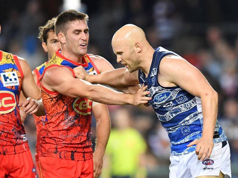 Geelong's Gary Ablett has received an AFL suspension for a high hit on Gold Coast's Anthony Miles.