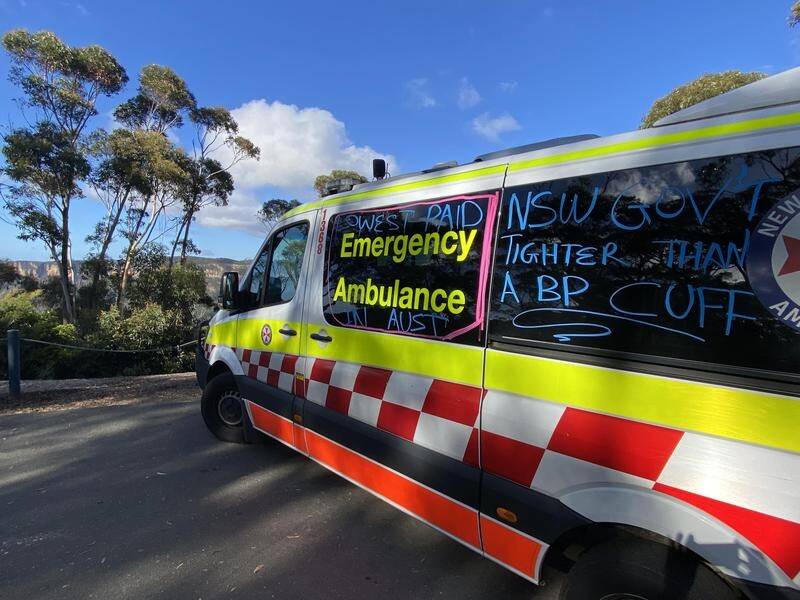 A deal may be close in the long-running pay dispute between paramedics and the NSW government. (HANDOUT/AUSTRALIAN PARAMEDICS ASSOCIATION NSW)
