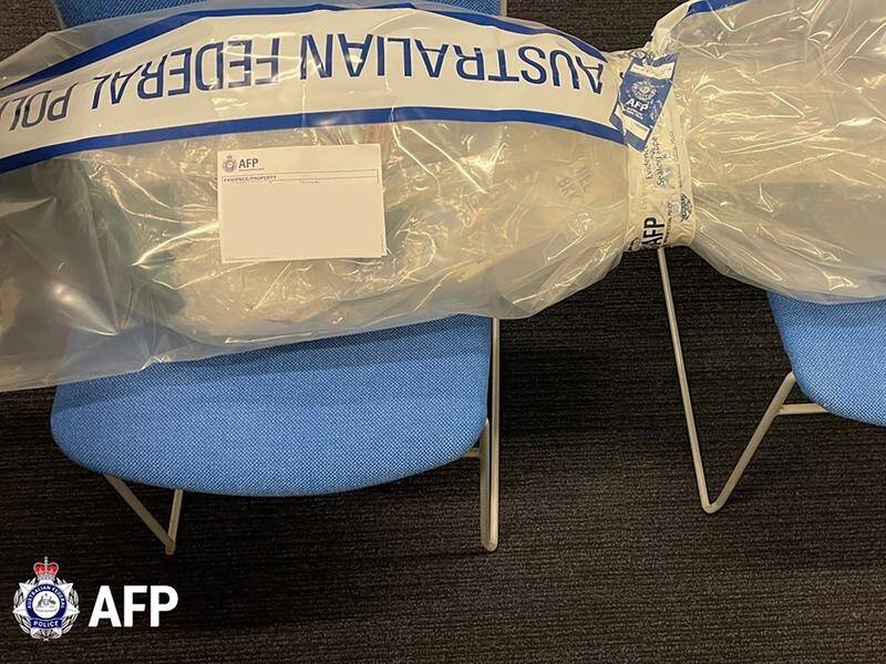 A 74-year-old woman is accused of importing seven kilos of heroin, hidden in a hammock. (HANDOUT/AFP)