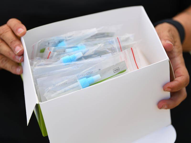Supplies of COVID-19 rapid antigen test kits are constrained at the moment.